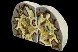 Tall, Crystal Filled Septarian Geode Bookends - Utah #114331-1
